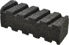 Made in USA - 6" Long x 2" Wide x 2" Thick, Silicon Carbide Sharpening Stone - Fluted Rectangle, 24 Grit, Very Coarse Grade - Americas Industrial Supply