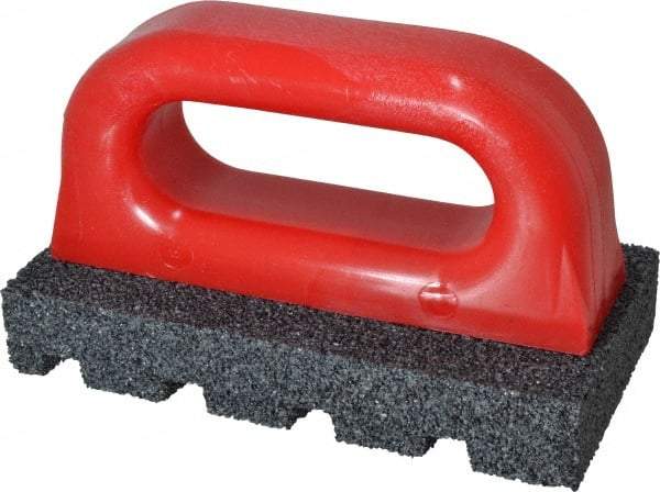 Made in USA - 6" Long x 3" Wide x 1" Thick, Silicon Carbide Sharpening Stone - Fluted Rectangle, 24 Grit, Very Coarse Grade - Americas Industrial Supply