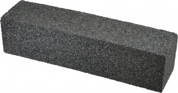 Made in USA - 8" Long x 2" Wide x 2" Thick, Silicon Carbide Sharpening Stone - Plain Rectangle, 24 Grit, Very Coarse Grade - Americas Industrial Supply