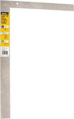 Johnson Level & Tool - 24" Blade Length x 16" Base Length, Anodized Finish, Aluminum Carpenters' Square - 1/8" Graduation, 2" Base Width - Americas Industrial Supply