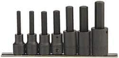 Paramount - 7 Piece 1/2" Drive Inch Impact Hex Bit Socket Set - 1/4 to 5/8" Hex - Americas Industrial Supply
