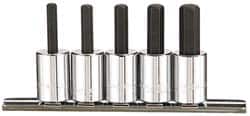 Paramount - 5 Piece 3/8" Drive Inch Hex Bit Socket Set - 3/16 to 3/8" Hex - Americas Industrial Supply