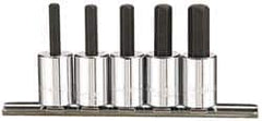 Paramount - 5 Piece 3/8" Drive Inch Hex Bit Socket Set - 3/16 to 3/8" Hex - Americas Industrial Supply