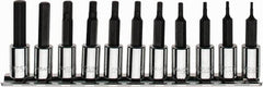 Paramount - 11 Piece 1/4" Drive Inch Hex Bit Socket Set - 1/16 to 5/16" Hex - Americas Industrial Supply