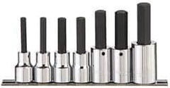 Paramount - 7 Piece 1/2" Drive Inch Hex Bit Socket Set - 1/4 to 5/8" Hex - Americas Industrial Supply