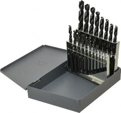 Hertel - 1 to 10mm, 118° Point, Oxide Finish, High Speed Steel Jobber Length Drill Bit Set - Americas Industrial Supply