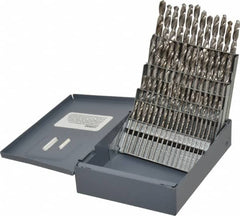 Hertel - 118° Point, Bright Finish, High Speed Steel Screw Machine Length Drill Bit Set - Americas Industrial Supply