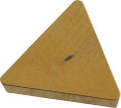Hertel - TPG322 T00320 Grade HP610CA Ceramic Turning Insert - TiN Finish, 60° Triangle, 3/8" Inscr Circle, 1/8" Thick, 1/32" Corner Radius - Americas Industrial Supply