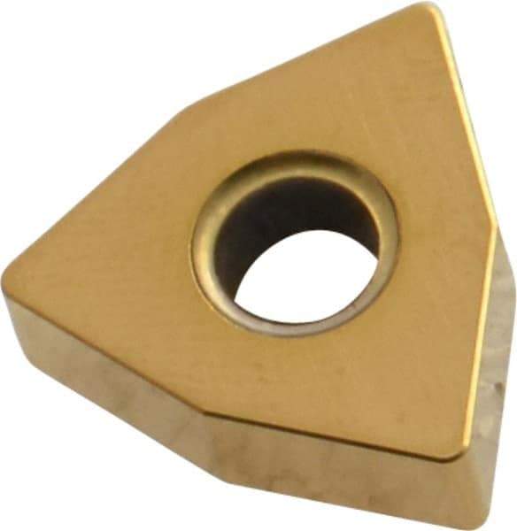Hertel - WNGA432 S00625 Grade HP610CA Ceramic Turning Insert - TiN Finish, 80° Trigon, 1/2" Inscr Circle, 3/16" Thick, 1/32" Corner Radius - Americas Industrial Supply