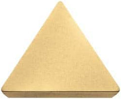 Kyocera - TPG431 Grade TN60 Cermet Turning Insert - TiCN/NbC Finish, 60° Triangle, 1/2" Inscr Circle, 3/16" Thick, 1/64" Corner Radius - Americas Industrial Supply