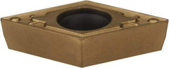 Hertel - DCMT32.51 BH Grade HP225CR Cermet Turning Insert - TiN Finish, 55° Diamond, 3/8" Inscr Circle, 5/32" Thick, 1/64" Corner Radius - Americas Industrial Supply