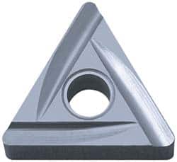 Kyocera - TNGG432 C Grade TN60 Cermet Turning Insert - TiCN/NbC Finish, 60° Triangle, 1/2" Inscr Circle, 3/16" Thick, 1/32" Corner Radius - Americas Industrial Supply