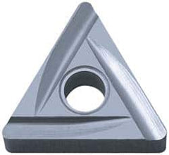 Kyocera - TNGG432 C Grade TN60 Cermet Turning Insert - TiCN/NbC Finish, 60° Triangle, 1/2" Inscr Circle, 3/16" Thick, 1/32" Corner Radius - Americas Industrial Supply