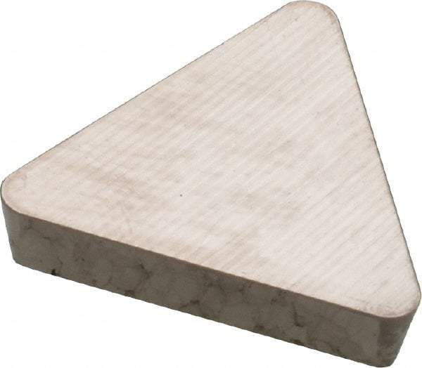 Hertel - TPG323 Grade HT115CR Cermet Turning Insert - Uncoated, 60° Triangle, 3/8" Inscr Circle, 1/8" Thick, 3/64" Corner Radius - Americas Industrial Supply