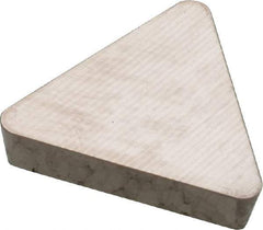 Hertel - TPG323 Grade HT115CR Cermet Turning Insert - Uncoated, 60° Triangle, 3/8" Inscr Circle, 1/8" Thick, 3/64" Corner Radius - Americas Industrial Supply