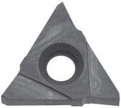 Kyocera - 32TPMC Grade TN60, 1/8" Cutting Width Cermet Grooving Insert - Neutral, 0.004" Corner Radius, TiCN/NbC Finish - Americas Industrial Supply