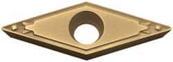 Kyocera - VBMT331 HQ Grade PV90 Cermet Turning Insert - TiN Finish, 35° Diamond, 3/8" Inscr Circle, 3/16" Thick, 1/64" Corner Radius - Americas Industrial Supply