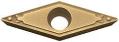Kyocera - VBMT331 HQ Grade PV90 Cermet Turning Insert - TiN Finish, 35° Diamond, 3/8" Inscr Circle, 3/16" Thick, 1/64" Corner Radius - Americas Industrial Supply