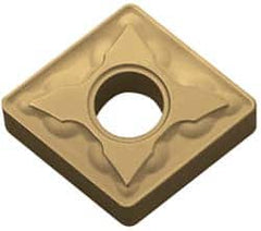 Kyocera - CNMG432 GS Grade PV90 Cermet Turning Insert - TiN Finish, 80° Diamond, 1/2" Inscr Circle, 3/16" Thick, 1/32" Corner Radius - Americas Industrial Supply