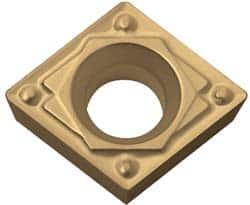 Hertel - CPMH2.51.51 BH Grade HP225CR Cermet Turning Insert - TiN Finish, 80° Diamond, 5/16" Inscr Circle, 3/32" Thick, 1/64" Corner Radius - Americas Industrial Supply