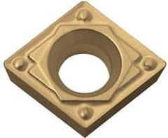Hertel - CPMH2.51.51 BH Grade HP225CR Cermet Turning Insert - TiN Finish, 80° Diamond, 5/16" Inscr Circle, 3/32" Thick, 1/64" Corner Radius - Americas Industrial Supply