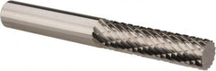 Atrax - 1/4" Cut Diam, 1/4" Shank Diam, Cylinder Head Double Cut Burr - Carbide, Flat End, 1" LOC, 2-1/4" OAL - Americas Industrial Supply
