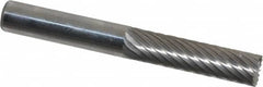 Atrax - 1/4" Cut Diam, 1/4" Shank Diam, Cylinder with End Cut Head Single Cut Burr - Carbide, End Cut End, 1" LOC, 2" OAL - Americas Industrial Supply