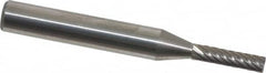 Atrax - 1/8" Cut Diam, 1/4" Shank Diam, Cylinder with End Cut Head Single Cut Burr - Carbide, End Cut End, 5/8" LOC, 2" OAL - Americas Industrial Supply