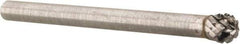 Atrax - 5/32" Cut Diam, 1/8" Shank Diam, Ball Head Double Cut Burr - 5/32" LOC, 1-1/2" OAL - Americas Industrial Supply