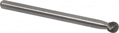 Atrax - 5/32" Cut Diam, 1/8" Shank Diam, Ball Head Single Cut Burr - Carbide, 5/32" LOC, 1-1/2" OAL - Americas Industrial Supply