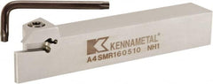 Kennametal - External Thread, 0.5512" Max Depth of Cut, 2mm Min Groove Width, 150mm OAL, Right Hand Indexable Grooving Cutoff Toolholder - 25mm Shank Height x 25mm Shank Width, A4G0200M02P02B Insert Style, A4SM Toolholder Style, Series A4 - Americas Industrial Supply