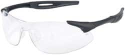 MCR Safety - Clear Lenses, Framed Safety Glasses - Anti-Fog, Scratch Resistant, Black Polycarbonate Frame, Size Universal, Wrap Around - Americas Industrial Supply