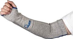 MCR Safety - Size Universal, Gray Dyneema Cut Resistant Sleeve - 18" Long Sleeve, Cut Resistance Level 2, Elastic Opening at Both Ends, Made with Thumb Hole - Americas Industrial Supply