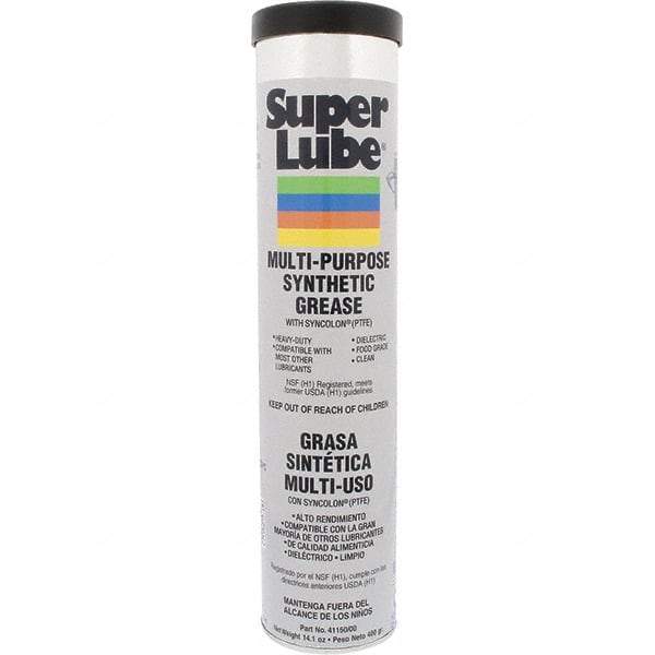 Synco Chemical - 14.1 oz Cartridge Synthetic General Purpose Grease - Translucent White, Food Grade, 450°F Max Temp, NLGIG 00, - Americas Industrial Supply