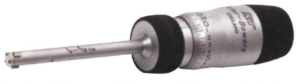 Fowler - 3/4 to 1", 2.6" Gage Depth, Mechanical Inside Hole Micrometer - 0.00025" Graduation, 0.00015" Accuracy, Ratchet Stop Thimble - Americas Industrial Supply