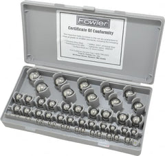 Fowler - 1/8 to 1 Inch Diameter, Chrome Steel, Gage Ball Set - 0.0001 Inch Tolerance, Grade 24 Accuracy, 63 RC Hardness, 26 Pairs - Americas Industrial Supply