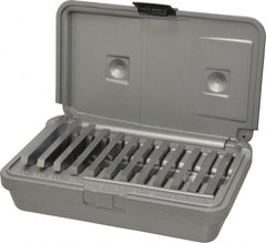 Fowler - 0.25 to 30°, 3 Inch Long, Steel, Angle Block Set - 0.25 Inch Thick, 30 Arc Seconds Accuracy, Includes Shop-Hardened and Molded Case, 12 Pieces - Americas Industrial Supply