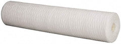 Pentair - 4-1/2" OD, 1µ, Polypropylene String-Wound Cartridge Filter - 20" Long, Reduces Sediments - Americas Industrial Supply