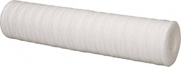 Pentair - 4-1/2" OD, 5µ, Polypropylene String-Wound Cartridge Filter - 20" Long, Reduces Sediments - Americas Industrial Supply