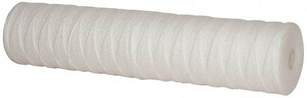 Pentair - 4-1/2" OD, 25µ, Polypropylene String-Wound Cartridge Filter - 20" Long, Reduces Sediments - Americas Industrial Supply