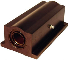 L.M76 - 0.3755" Inside Diam, Closed Twin Pillow Block Linear Bearing - 1-3/4" Overall Width - Americas Industrial Supply