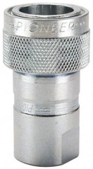 Parker - 7/8-14 SAE Steel Hydraulic Hose O-Ring Boss Coupler & Ball - 3,000 psi - Americas Industrial Supply