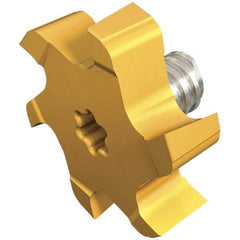 Iscar - MM TS-H Grade IC328 Carbide T-Slot Milling Tip Insert - TiCN Finish, 6 Flutes, 0.768" Cutting Diam, 0.136" Depth of Cut, 0.016" Cnr Rad - Americas Industrial Supply