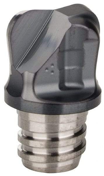 Iscar - MM HT Grade IC908 Carbide End Milling Tip Insert - TiAlN Finish, 2 Flutes, 12mm Cutting Diam, 5.5mm Depth of Cut, 11.1mm Extension, 0.1181" Cnr Rad - Americas Industrial Supply