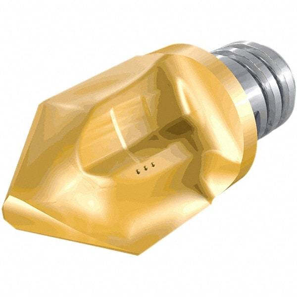 Iscar - MM HCD Grade IC908 Carbide Chamfer Milling Tip Insert - TiAlN Finish, 2 Flutes, 20mm Cutting Diam, 18.2mm Depth of Cut, 24.7mm Extension - Americas Industrial Supply