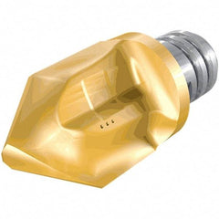 Iscar - MM HCD Grade IC908 Carbide Chamfer Milling Tip Insert - TiAlN Finish, 2 Flutes, 20mm Cutting Diam, 18.2mm Depth of Cut, 24.7mm Extension - Americas Industrial Supply