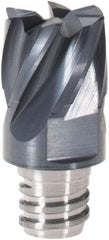 Iscar - MM EC Grade IC908 Carbide End Milling Tip Insert - TiAlN Finish, 6 Flutes, 3/8" Cutting Diam, 0.275" Depth of Cut, 0.512" Extension, 0.015" Cnr Rad, 30° Helix - Americas Industrial Supply