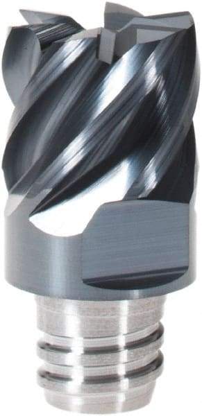 Iscar - MM EC Grade IC908 Carbide End Milling Tip Insert - TiAlN Finish, 6 Flutes, 12.7mm Cutting Diam, 9.5mm Depth of Cut, 16.5mm Extension, 45° Helix - Americas Industrial Supply