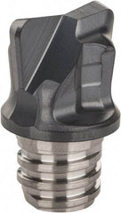 Iscar - MM HT Grade IC908 Carbide End Milling Tip Insert - TiAlN Finish, 2 Flutes, 0.472" Cutting Diam, 1/4" Depth of Cut, 7/16" Extension, 1/16" Cnr Rad - Americas Industrial Supply