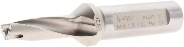 Iscar - 10.5 to 10.9mm Diam, 3xD, 31mm Max Depth, 16mm Shank Diam, 94mm OAL, Replaceable Tip Drill - IDI-SG, IDI-SK Insert, DCM Toolholder, Series ChamDrill - Americas Industrial Supply